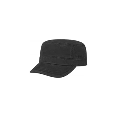Imagen de Stetson Gosper Army Urban Cap Mujer/Hombre Gorra Militar de algodón con protección UV Verano e Invierno Negro L (58 59 cm)