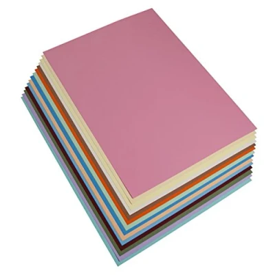 Imagen de Clairefontaine Ref 975799C Tarjeta de dibujo Maya colores lisos (2 paquetes 14 hojas), 185 g/m², 70 x 100 cm, pastel, teñido profundo, sin ácidos, pH neutro