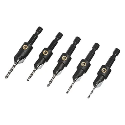 Imagen de Trend Snappy Juego de 5 piezas avellanadores TCT, Incluye 1 x 2,0 mm, 2,5 2,75 3,25 mm y 3,5 broca avellanadora, SNAP/CSTC/SET