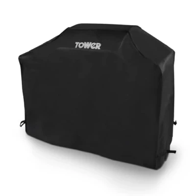 Imagen de Tower T978526COV Cubierta para Barbacoa de Gas Cuatro quemadores, Impermeable y Resistente al Viento, Color Negro