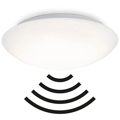 Imagen de Briloner leuchten lámpara de techo led con detector movimiento, sensor luz diurna (opcional), plástico, 20 w, color blanco, diámetro 40,2 cm.