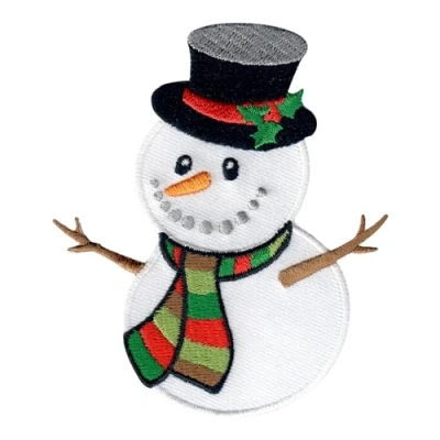 Imagen de PatchMommy Muneco de Nieve Parche Termoadhesivo Bordado Navidad para Ropa Parches Infantiles y Apliques Niños