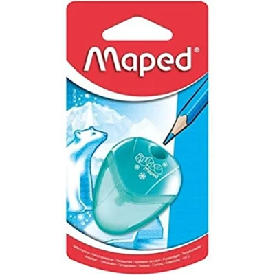 Imagen de Maped Igloo Sacapuntas compacto con reserva moderna e imperdible de 1 agujero, color verde