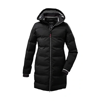 Imagen de Killtec Girl&#039;s Abrigo/parka de invierno con look plumón capucha KOW 196 GRLS QLTD CT, black, 128, 38511 000