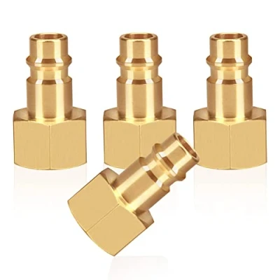 Imagen de Conectores de línea aire Euro Airline para compresor manguera 1/4&quot;, 1/2&quot;, 3/8&quot; BSP, DN6, DN9, DN13, acoplador y kit acoplamientos macho, dorado