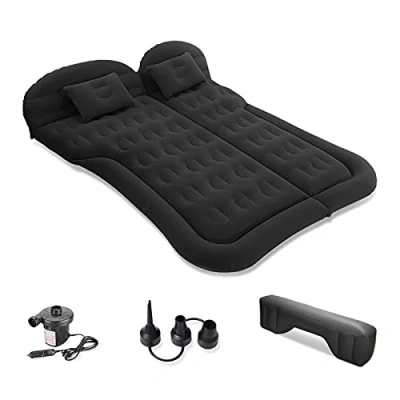 Imagen de Ergocar Colchoneta Colchon SUV MPV Inchable Colchón Camping Cama Inflable Plegable del Coche para Camping, Senderismo, Piscina, Playa, Viajar (Negro)