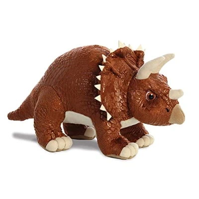 Imagen de Dinosaur Roar The World of Stomp Triceratops Soft Toy, 61233, Brown, Cuddly Toy for Children