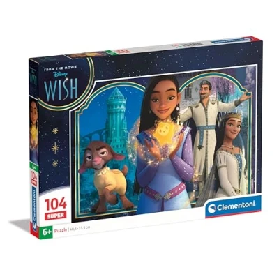 Imagen de Clementoni Disney Wish Supercolor Puzzle Infantil De 104 Piezas, para Niños 6 8 Años, Desarrolla La Concentraciòn Mentàl Y Logica, 27148, Multicolor