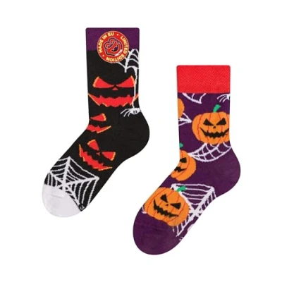 Imagen de Dedoles Calcetines Unisex Hombre Mujer y Niños Algodón muchos diseños divertidos diferente izquierda derecha, color: Multicolor, diseño: Calabaza aterradora, tamaño: 27 30