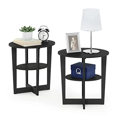Imagen de Furinno Mesa Auxiliar, Nogal, marrón, Two End Tables