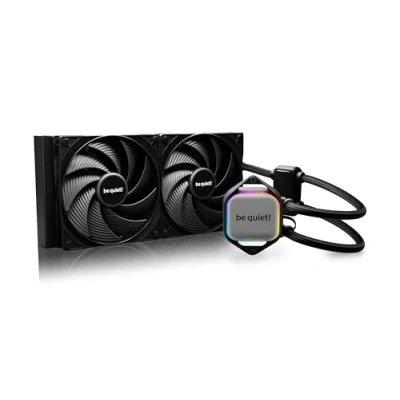 Imagen de be quiet! Pure Loop 2 280 mm refrigerador con agua, alto rendimiento de refrigeración, bomba PWM doblemente desacoplada, iluminación ARGB, tubos flexibles, botella refrigerante incluida, BW018