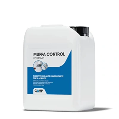 Imagen de CAMP FIXACRYL ANTIMOHO Fijador 100% Acrílico Aislante Antimoho, previene la formación de moho, para Paredes internas y externas, a base agua, 5lt