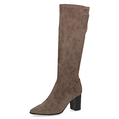 Imagen de CAPRICE 9 25526 41, Botines de tacón con cordones para Mujer, Marrón (Taupe Stretch), 38 EU