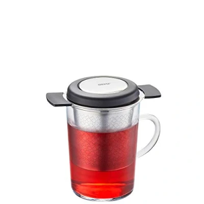 Imagen de GEFU Filtro de té SAVORO para suelto, colador preparar sin complicaciones, taza té, tetera, reutilizable, acero inoxidable