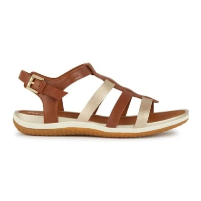 Imagen de Geox D Sandal Vega A, Sandalias Deportivas, Cognac Lt Gold, 35 EU