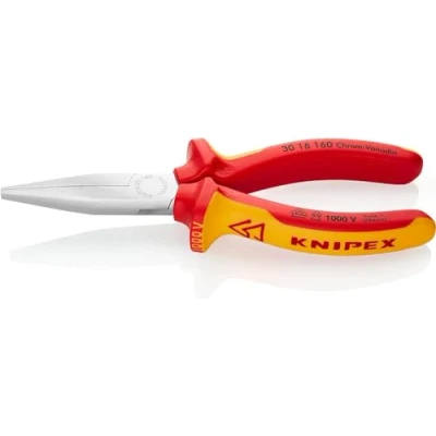 Imagen de Knipex Alicate de boca larga cromado, aislados con fundas multicomponentes, según norma VDE 160 mm 30 16