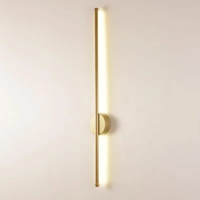 Imagen de Jadssox Aplique de Pared Dorado Moderno, lámpara Lineal, Tira Larga, Apliques para Sala Estar, lámparas Doradas Dormitorio, Luces