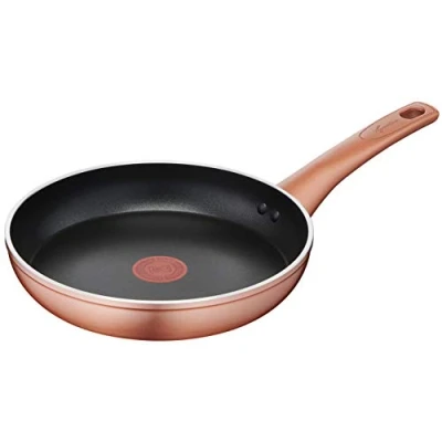 Imagen de Lagostina Línea Ramata Sartén con fondo de aluminio antiadherente Exterior efecto cobre 24 cm diámetro Color negro