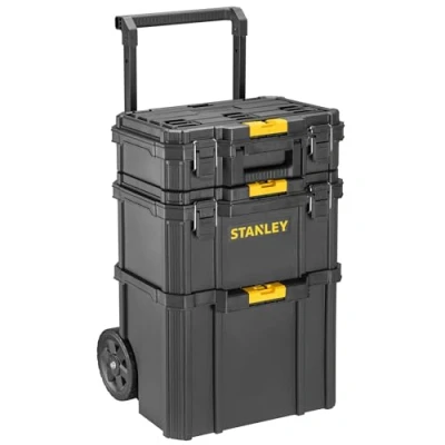 Imagen de STANLEY Taller móvil 3 en 1, Compacta, Portaherramientas integrado, 80L de Capacidad total, carga 45 kg, Asa telescópica 35 mm ancho, Multicolor, STST83319 1