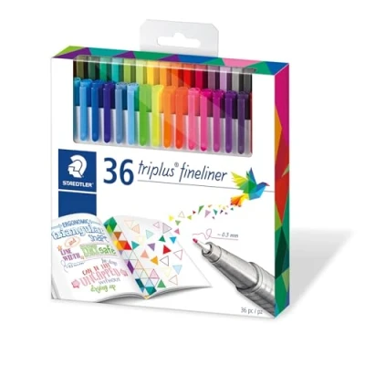 Imagen de Staedtler 334 C36 Pack de 36 rotuladores punta fina, tinta multicolor