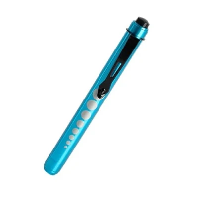 Imagen de Exeton Diagnóstico Penlight Pluma Antorcha Luz LED reutilizable con indicador de pupila para enfermeras médicos clip bolsillo PL02 (azul)