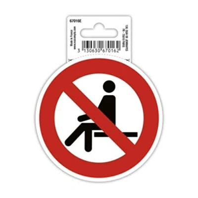 Imagen de Exacompta Ref 67016E Señal autoadhesiva de empresa No sentarse aquí 10 cm tamaño Señalización esencial para empresas, negocios y necesidades comerciales