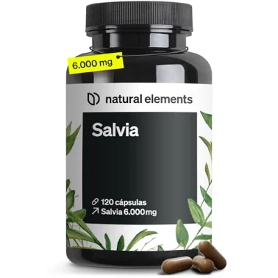 Imagen de salvia 120 cápsulas 6.000 mg de por dosis diaria Extracto 10:1 vegano, alta dosificación, sin aditivos innecesarios producido y probado en laboratorio Alemania