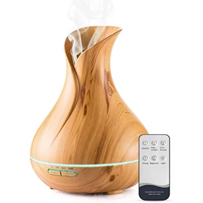 Imagen de Apore difusor de aroma, 550 ml, aceites esenciales, humidificador para aromaterapia, emisión niebla ajustable, 7 niveles color (mando a distancia ml)