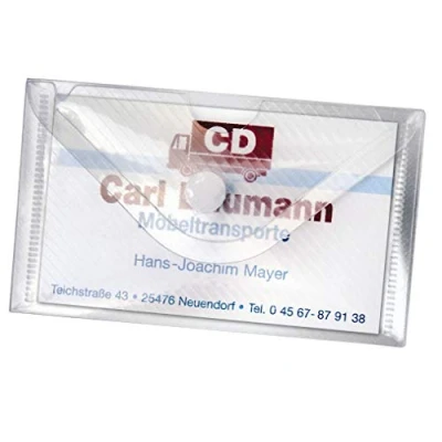 Imagen de Veloflex 2229000 Funda para tarjetas de visita, 100 x 60 mm, polipropileno transparente, visita o memorias USB, unidades