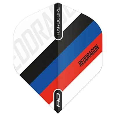 Imagen de RED DRAGON Hardcore XT Tri Stripe plumas para dardos (4 juegos por paquete, 12 en total)