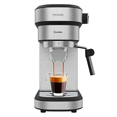 Imagen de Cecotec Cafetera Express Cafelizzia 790 Steel Duo. 1350 W, Espressos y Cappuccinos, Thermoblock, 20 Bares, Modo Auto 1 2 Cafés, Vaporizador Orientable, Accesorio Filtro para Cápsulas