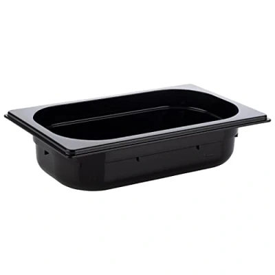 Imagen de APS 82072 GN 1/4 Depósito Gastronorm de policarbonato, dimensiones 264 x 162 mm/altura 65 mm/volumen 1,7 litros, color negro