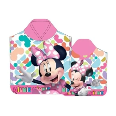 Imagen de Variouss Toalla de Poncho para Playa y Piscina Infantil Licencia Oficial (Minnie Mouse D)