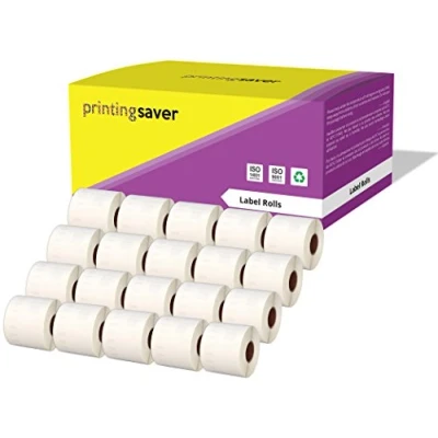 Imagen de Printing Saver 20x 99014 54 x 101 mm Rollos de Etiquetas adhesivas (220 por Rollo) compatibles para Dymo LabelWriter 310 320 330 4XL 400 450 Turbo/Twin Turbo/Duo &amp; Seiko SLP Impresoras