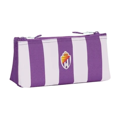 Imagen de Real Valladolid Neceser Escolar Infantil, con Cremallera Simple, Ideal para Niños de Diferentes Edades, Cómodo y Versátil, Calidad Resistencia, 22x8x10 cm, Color Morado