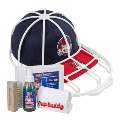 Imagen de Cap Buddy Set di pulizia per cappelli, Regalo uomini, Donne e Bambini. Adatto lavastoviglie lavatrice. Include Kit cappelli da Baseball con Bottiglia Spray spazzola panno