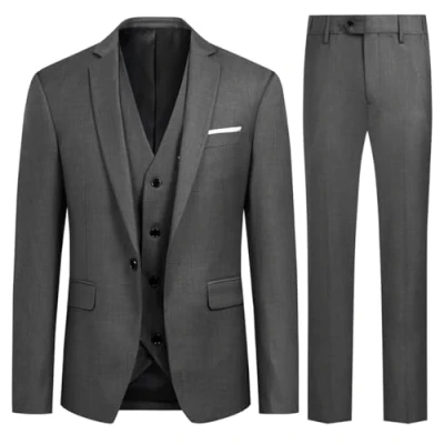 Imagen de Allthemen Trajes para Hombre 3 Piezas Slim Fit Boda Esmoquin Formal Un botón Cerrar Blazers Chaqueta Chaleco Pantalones Gris L
