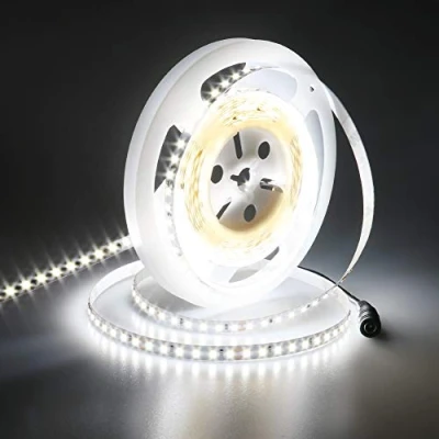 Imagen de JOYLIT 24V Tira LED 5 Metros Blanco Frío 6000K 7500LM Súper Brillo CRI 92+, CE Tiras Luce 120LEDs/M SMD 2835 90W Regulable Adhesiva Regleta para Comercial, Doméstico