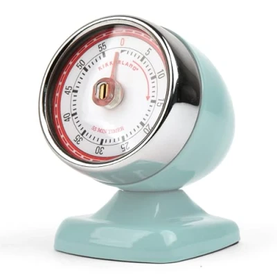 Imagen de Kikkerland KT047 LB Temporizador de Cocina clásico Streamline, Azul
