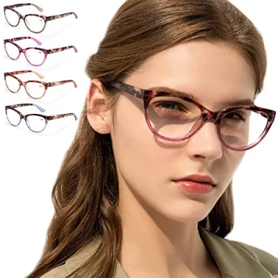 Imagen de ZENOTTIC Lentes de Lectura, 4 Pares, Lectura y a la Moda para Mujeres,adecuados Trabajar/Lectura/Exteriores/Fiestas
