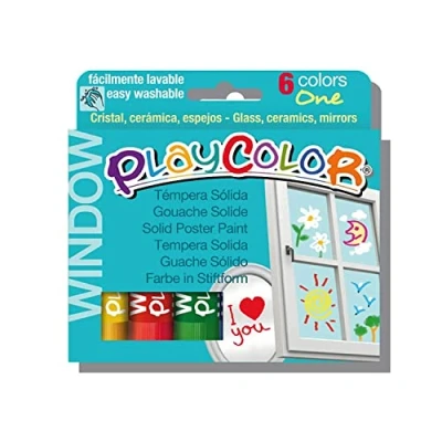 Imagen de Playcolor Window One Pintura Para Cristales 6 colores surtidos 02001