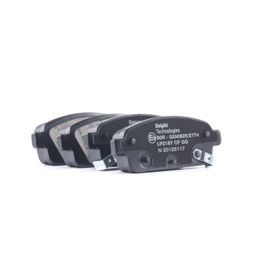 Imagen de DELPHI LP2167 Juego de pastillas freno con avisador acústico desgaste Chapa antichirridos sin accesorios OPEL: Astra J Hatchback