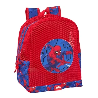 Imagen de Safta SPIDERMAN Mochila Infantil de Playa, Anti Arena, con Asas, Fácil Limpieza, Ideal para Niños Diferentes Edades, Cómoda y Versátil, 32x12x38 cm
