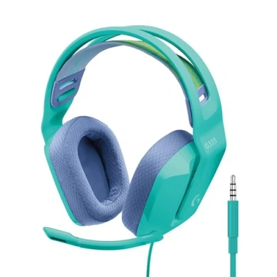 Imagen de Logitech G335 Auriculares con Cable para Gaming, Micrófono Volteable, Jack de 3.5mm, Almohadillas espuma viscoelástica, compatible PC, PlayStation, Xbox, Nintendo Switch Verde