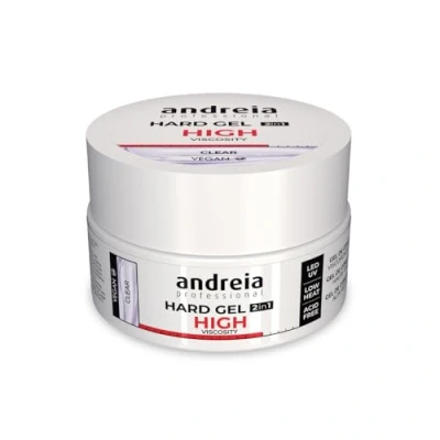Imagen de Andreia Professional Hard Gel Constructor para Uñas Bifásico 2 en 1 LED y UV Duro Transparente de Alta Viscosidad Tips Extensiones Duras Fuertes Color 22g