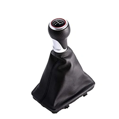 Imagen de SFONIA Coche Pomo Palanca de Cambios Stick Head Shifter Cubierta Polvo A3 S3 A4 S4 B8 8K/ A5 8T Q5 8R S Line (2007 2015) (5 Velocidades)