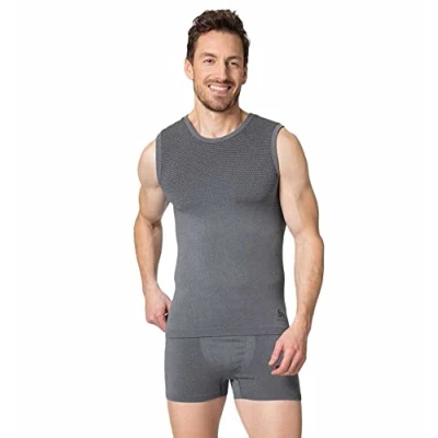 Imagen de Odlo Performance Light Eco Camiseta sin Mangas de Ropa Interior Funcional, Hombre, Grey Melange, L