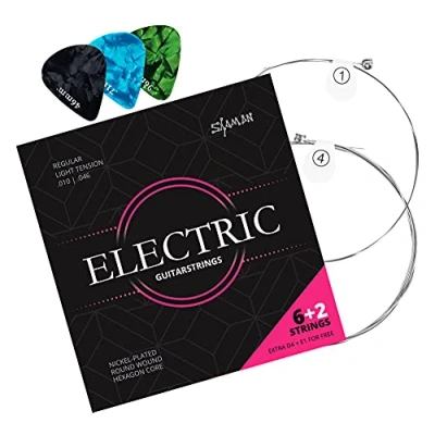 Imagen de Shaman Electric cuerdas para guitarra eléctrica incl. 2 extra y 3 púas