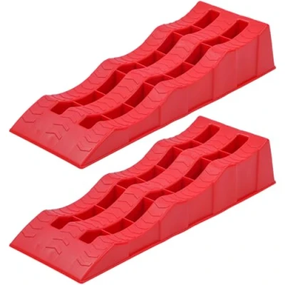 Imagen de KATSU Rampas de Nivelación para Caravanas 2 Piezas Capacidad 4 Toneladas 3 Niveles Resistente Cuñas Autocaravana Campervan Vehículos Garaje Taller