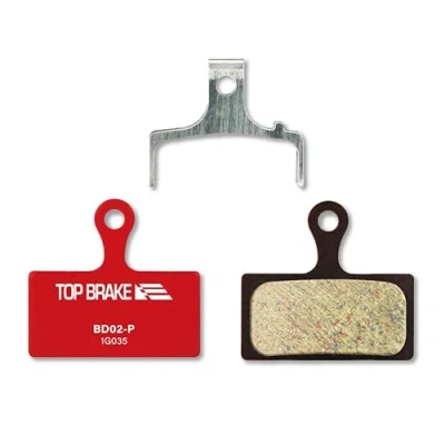 Imagen de TOP BRAKE pastillas de freno disco bicicleta para Shimano XTR M9000/9020/985/987,Deore XT M785/M615/6000/8000 Flat Mount, Alfine S7000, SLX M7000/M675, Road CX75 (Performance Rojo)
